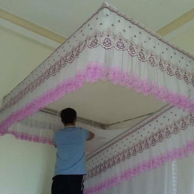 Màn khung voan lạnh ảnh thật m2 m4 m6 m8 2m2 - Không kèm khung