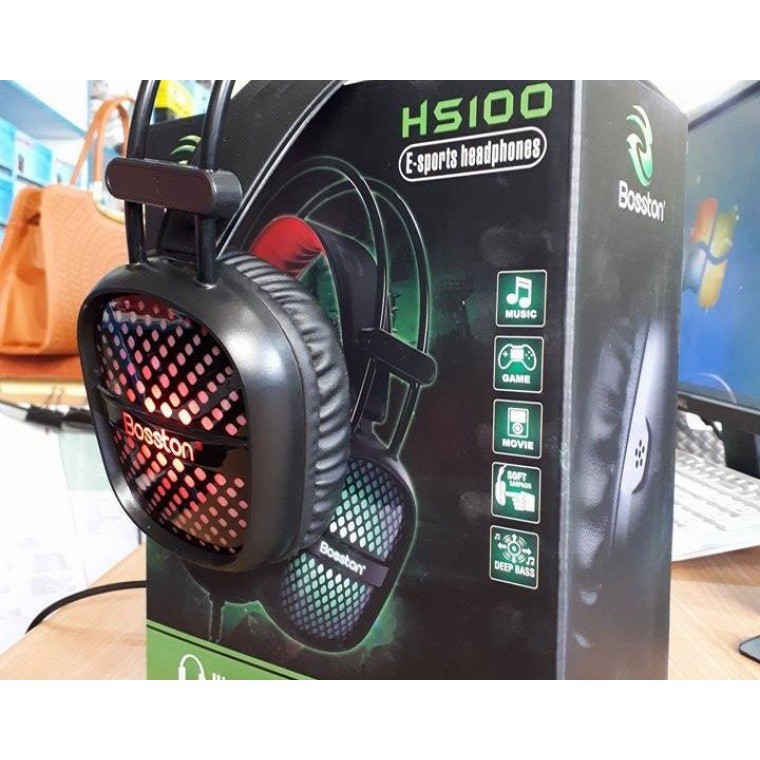 [FREESHIP 99K]_FreeShip Tai nghe Headphone Bosston HS100 Led (đổi 7 màu liên tục) OP11467 Vn