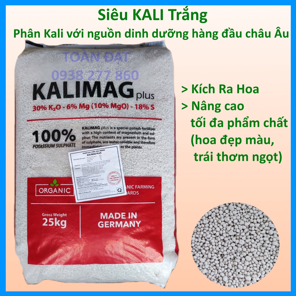 (500g) Phân Bón Kali Viên - Nhập Khẩu CHLB Đức, phân kali trắng