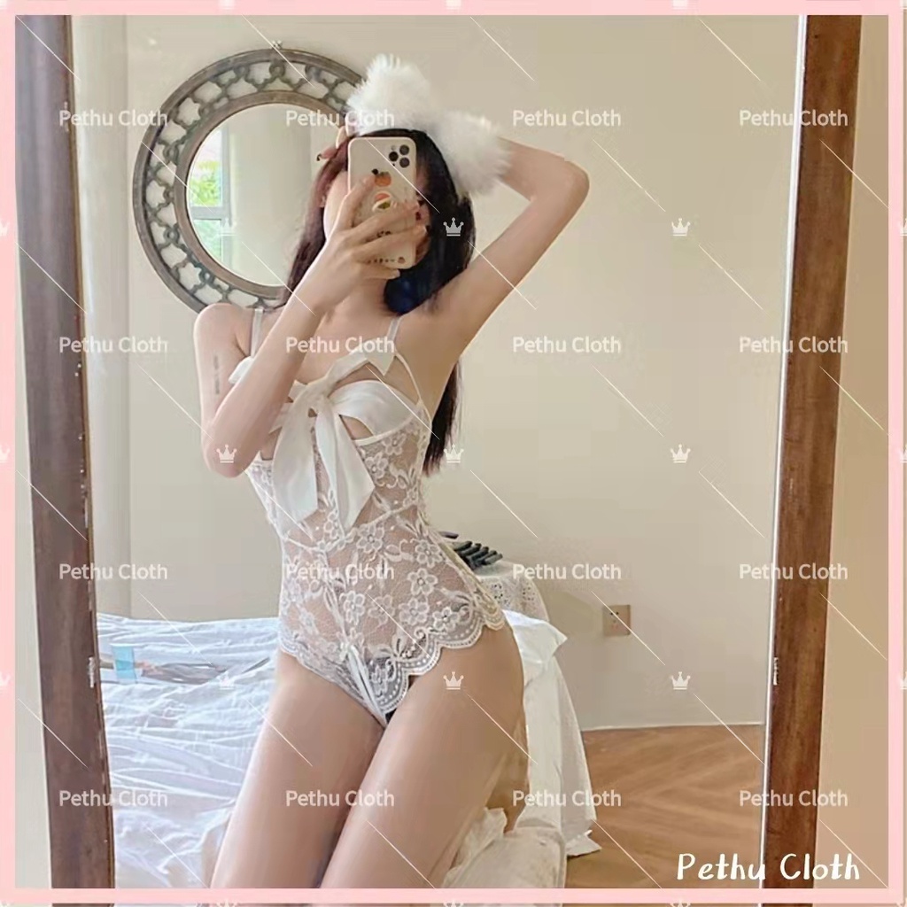 （Q1,HCM）Đồ Ngủ Sexy ren nữHai dây Set ren mỏng xuyên thấu gợi cả---Freesize 40-58kg--008