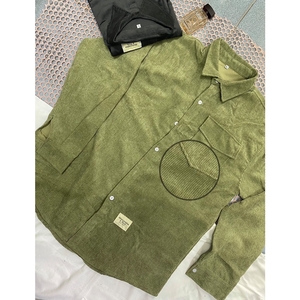 Áo Sơmi nhung Tăm vintage 4 Màu [ảnh thật phía sau] Zozo_Unisex | BigBuy360 - bigbuy360.vn