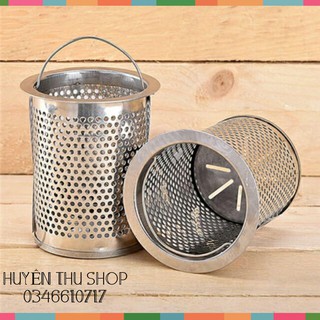 Dụng cụ lọc rác bồn rửa chén inox lồng sâu có quai cầm