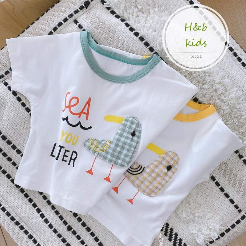 Bộ Đồ Mặc Nhà Bé Gái👉Set Đồ Bộ Cho Bé Hình Con Gà Nghộ Nghĩnh Chất Cotton Mềm Mại Mặc Mát Mẻ Size Từ 6-18kg