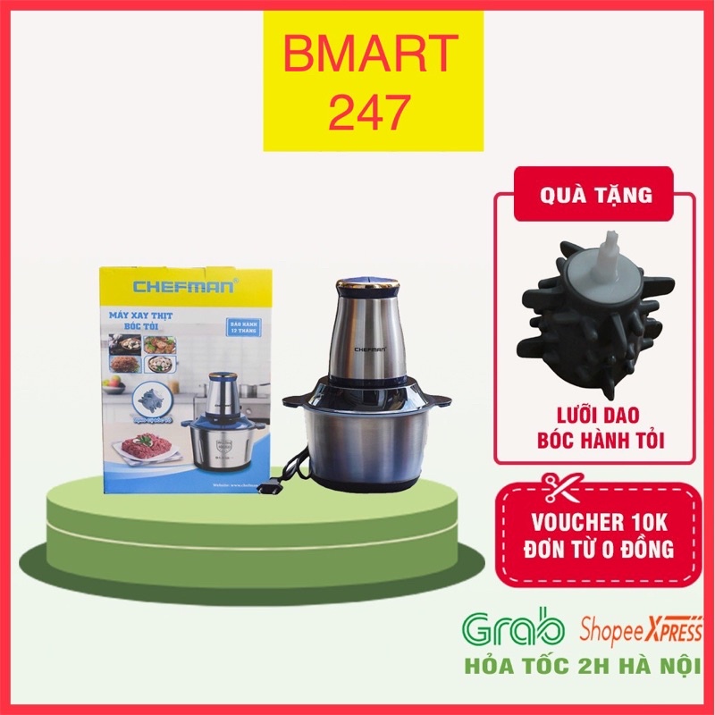 Máy xay thịt Lock&Lock, Máy xay thịt Chefman cối inox EJM172 | EJM241 2 Lít