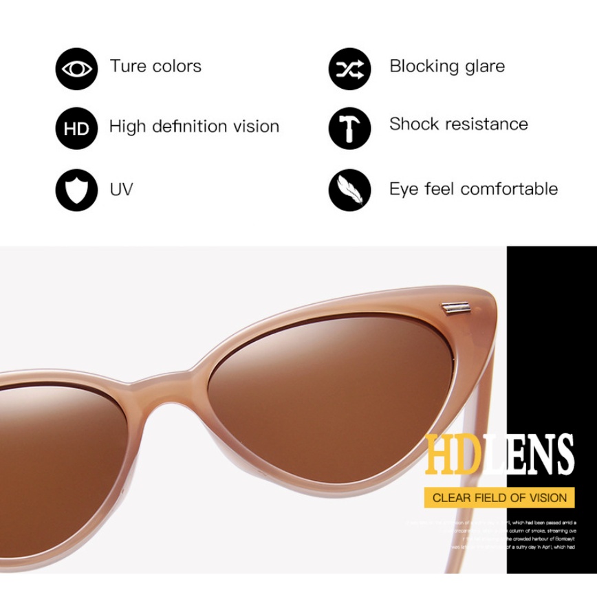 Kính mát gọng mắt mèo nhỏ thời trang Hàn Quốc cổ điển cho nam và nữ