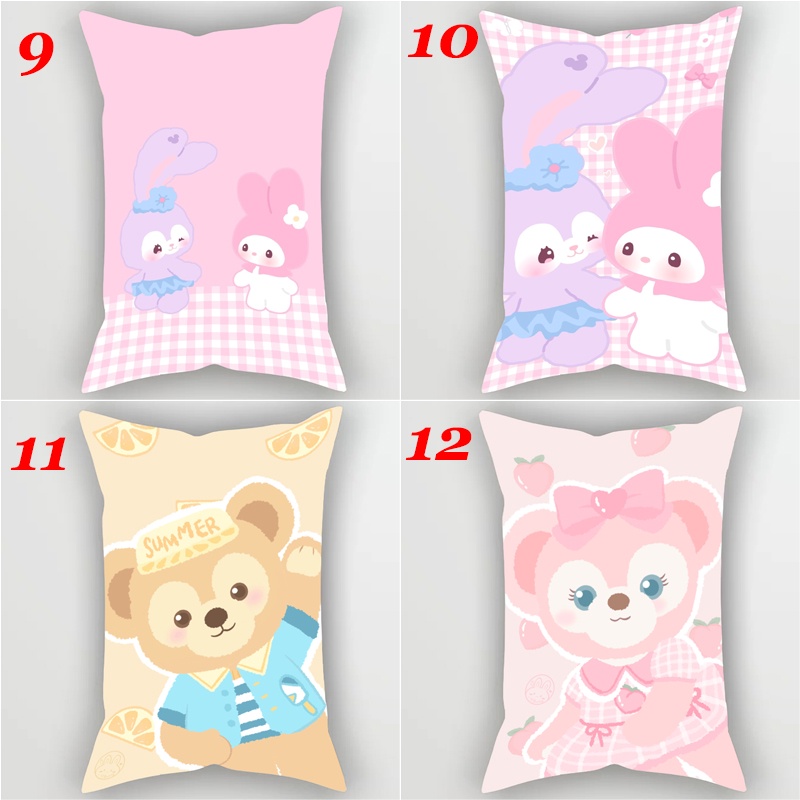 Vỏ Gối Hình Chữ Nhật In Hoạt Hình StellaLou & Linaell & CookieAnn & Olu Mel & ShellieMay & Gelatoni Một Mặt Bằng Polyeste Trang Trí Nhà Cửa