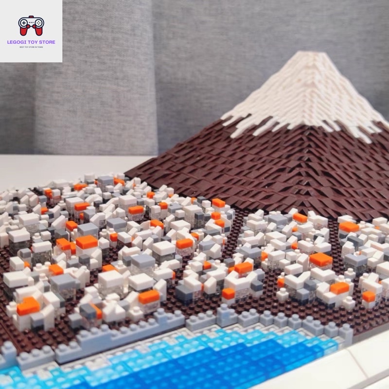 Đồ chơi lắp ráp Legogi NÚI PHÚ SĨ SAKURA NHẬT BẢN 6500 mảnh mô hình lắp ghép ZRK 7829