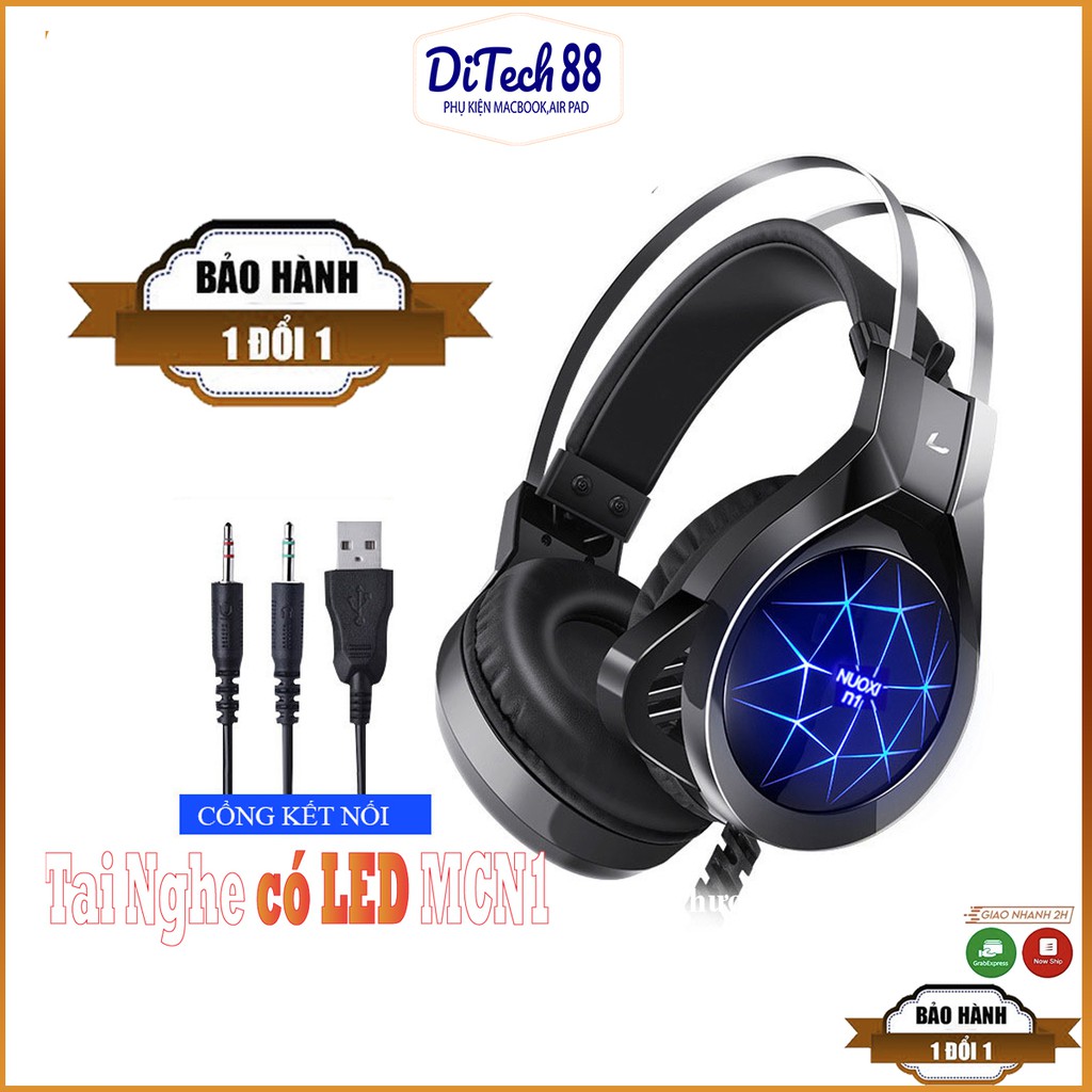 Tai nghe chụp tai gaming Nouxi N1 chuyên cho các game thủ,Tai nghe headphone chơi game trên máy tính có led Ditech88