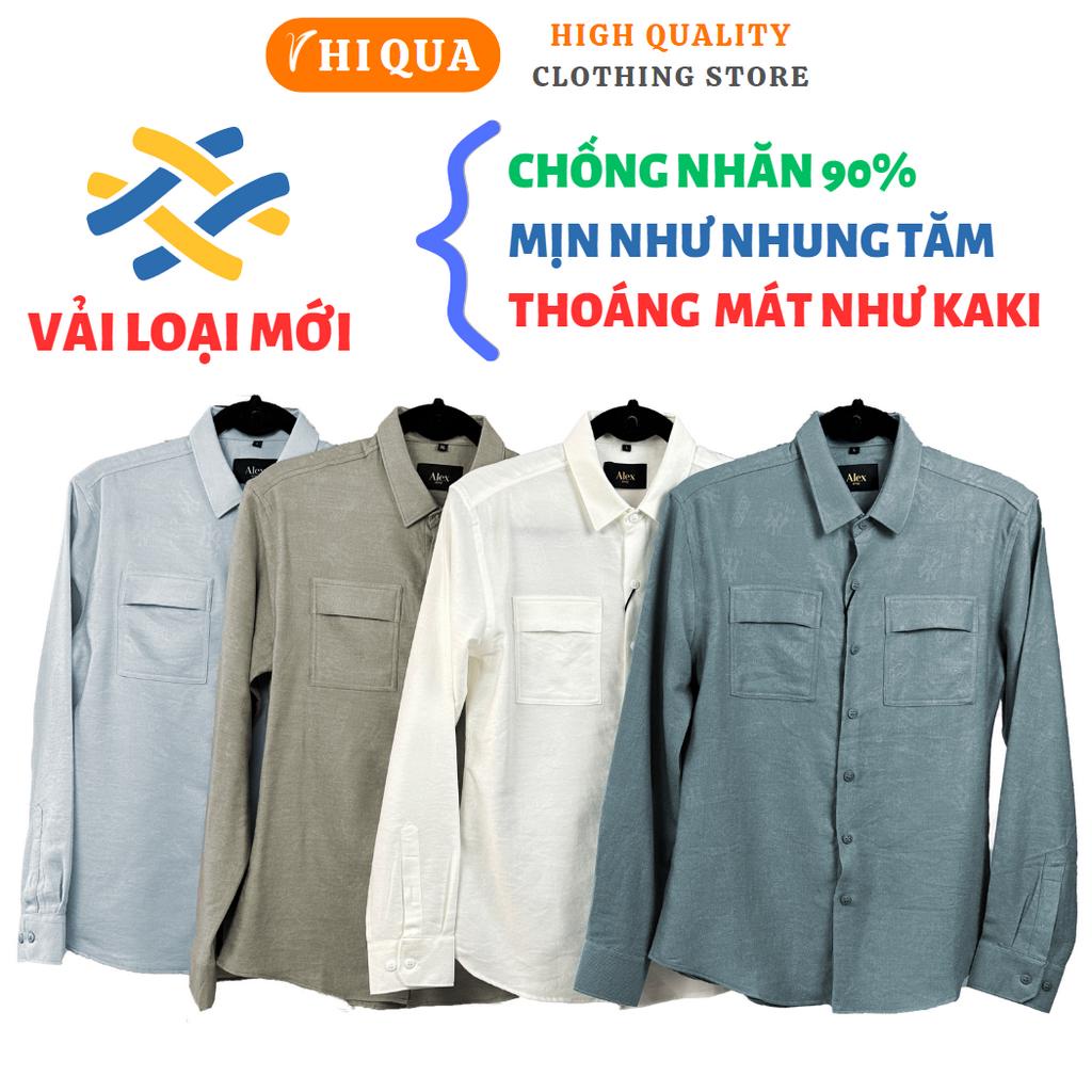 Áo sơ mi nam vải loại mới chống nhăn 99%, không nóng, mềm mịn như nhung, áo công sở nam bốn màu dễ phối