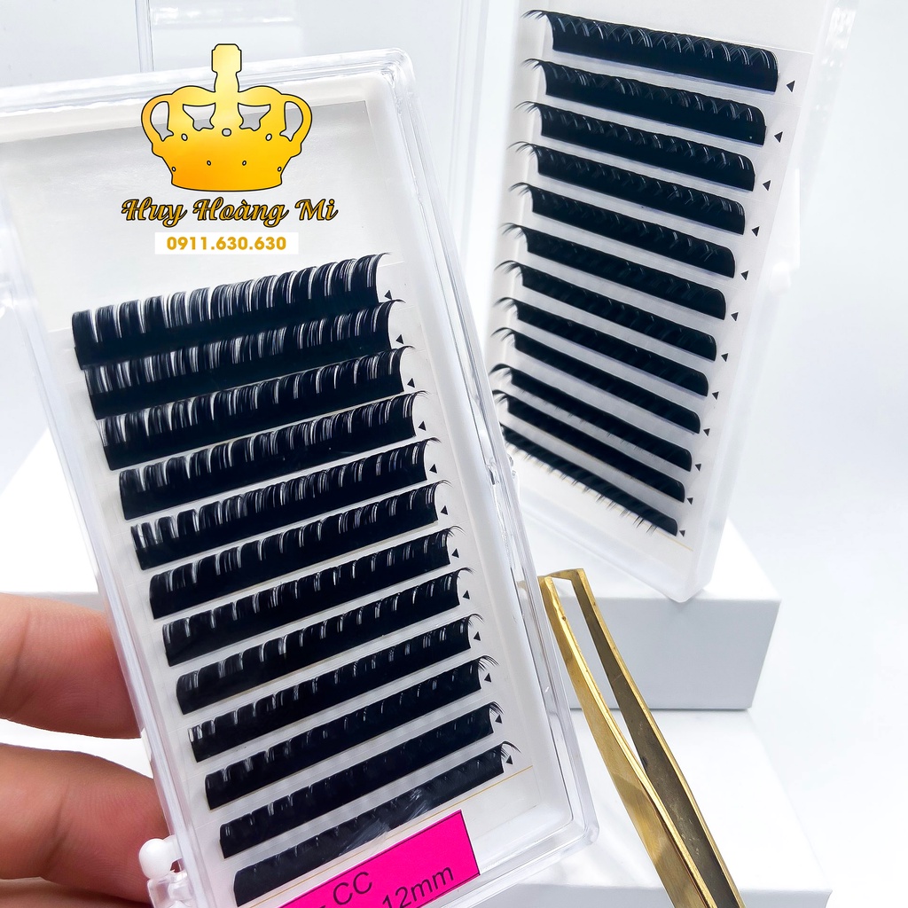 Mi hoa hồng đen mi hoa sơn trà (Dày 0,07mm)_Mi Diamond cao cấp_dụng cụ nối mi_Huy Hoàng Mi