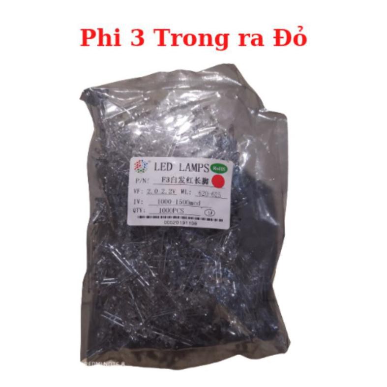 Gói 1000C LED Trong Phi 3 Nhiều Màu 2.0-3.2VDC Loại Tốt Loại Tốt