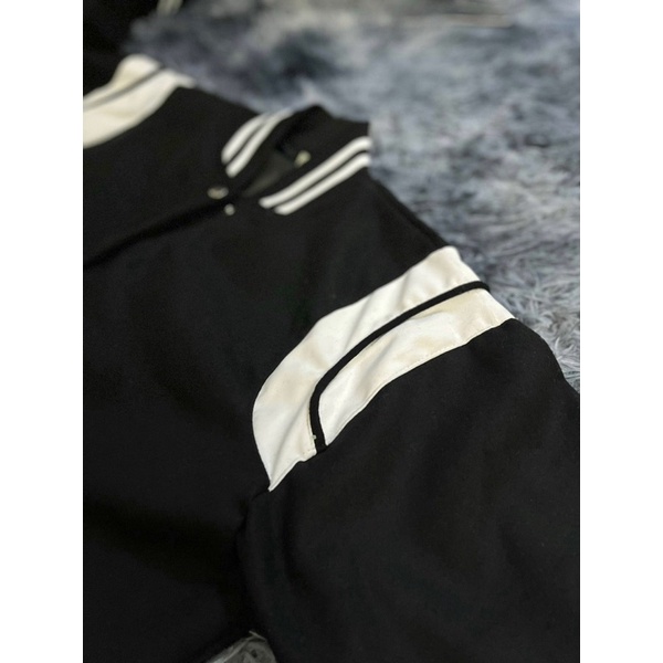 Áo khoác bomber Teddy mới nhất Áo varsity jacket Teddy