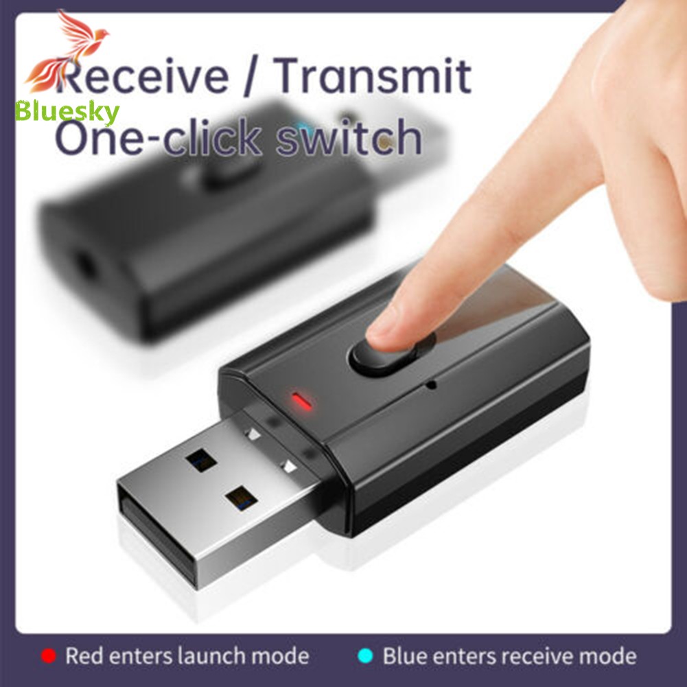 Usb Bluetooth Dongle 5.0 Aux Audio Adapter Adapter Cho Tv Xe Hơi Pc