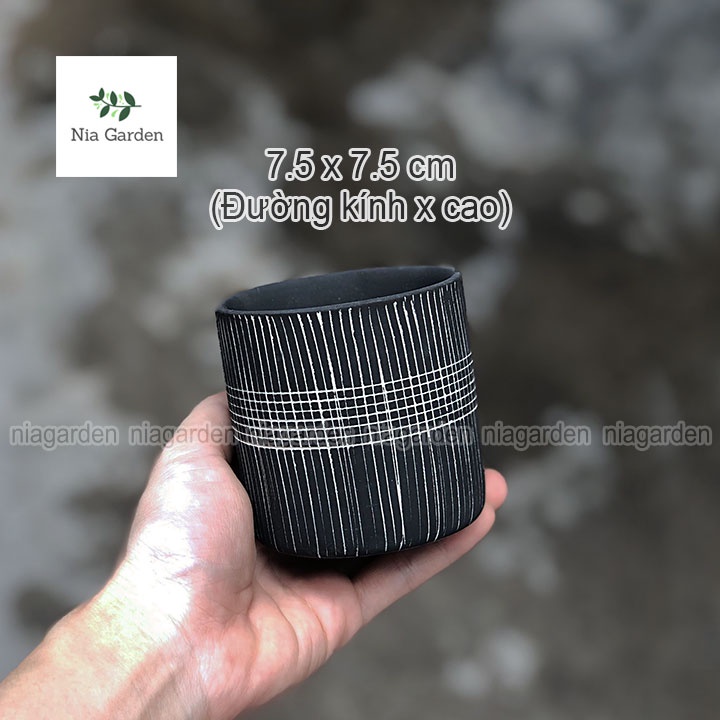 (B9) Chậu trồng xương rồng sen đá cây để bàn mini phong cách Bắc Âu Scandinavian Style Nia Garden N9