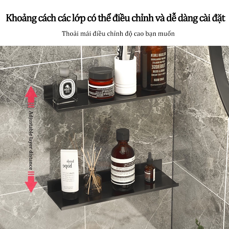 Kệ giữ đồ GUANCHUANG dán tường không cần khoan lỗ đa năng dành cho phòng khách phòng ngủ