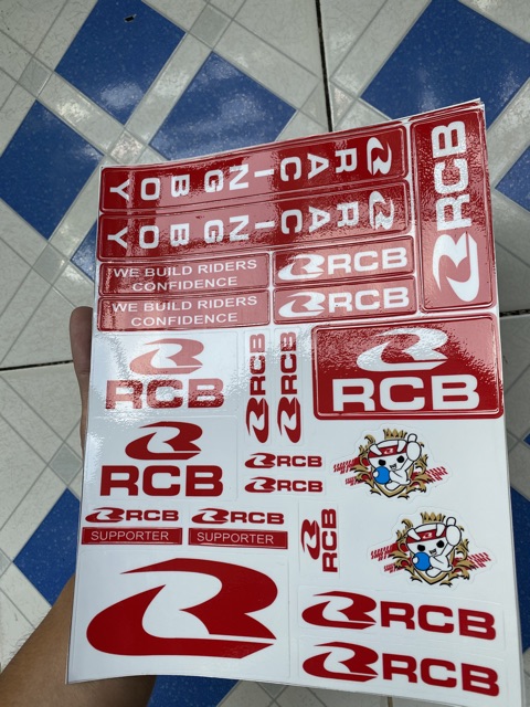 Sét tem logo rcb racing
