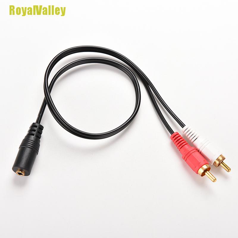 Dây Cáp Âm Thanh Chữ Y Chuyển Đổi Cổng 3.5mm 1 / 8 &quot;Sang 2 Đầu Rca Chuyên Dụng