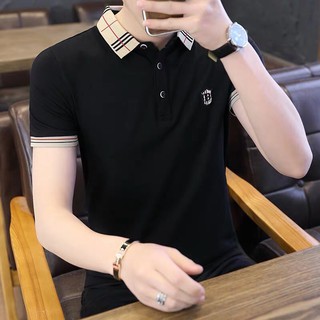 THUN ĐẸP_Polo nam có cổ thun co giãn phối cổ sọc