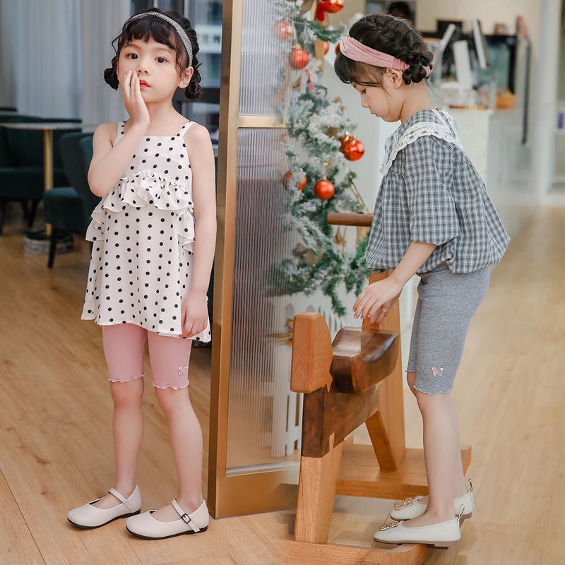 Quần legging gấu cho bé gái, chất liệu cotton tăm mềm mại, 5 màu xinh xắn