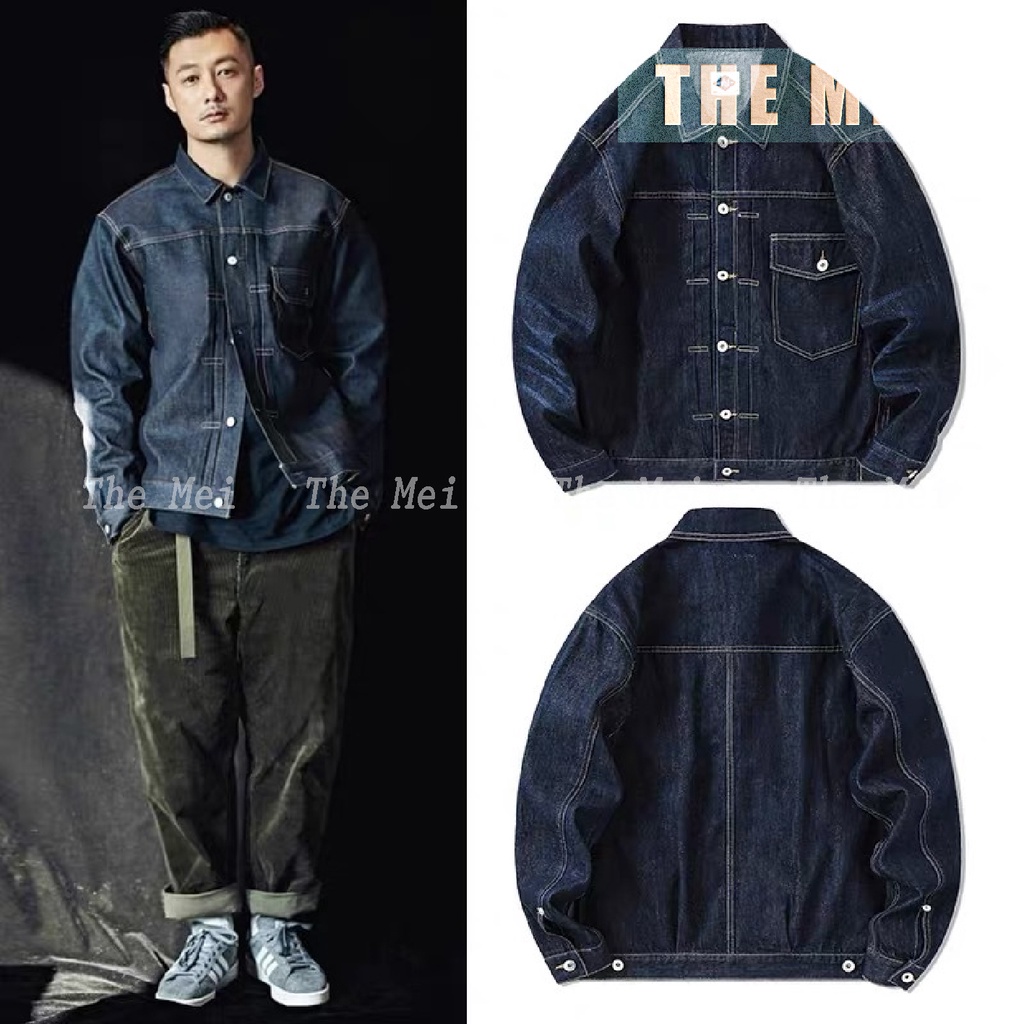HÀNG CÓ SẴN - Áo khoác jean trơn  - unisex nam nữ - đơn giản siêu đẹp - chuẩn Trung - The Mei