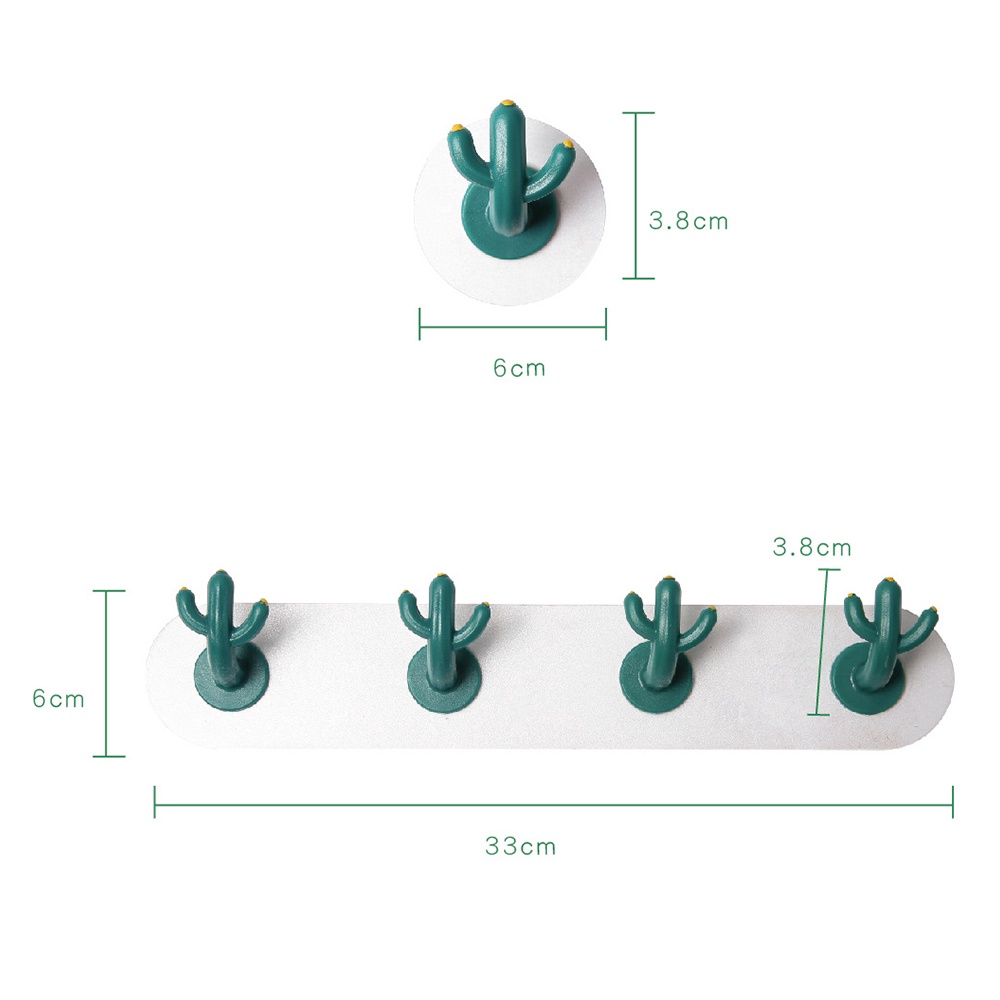 Móc dán tường hình xương rồng chịu lực, không khoan tường