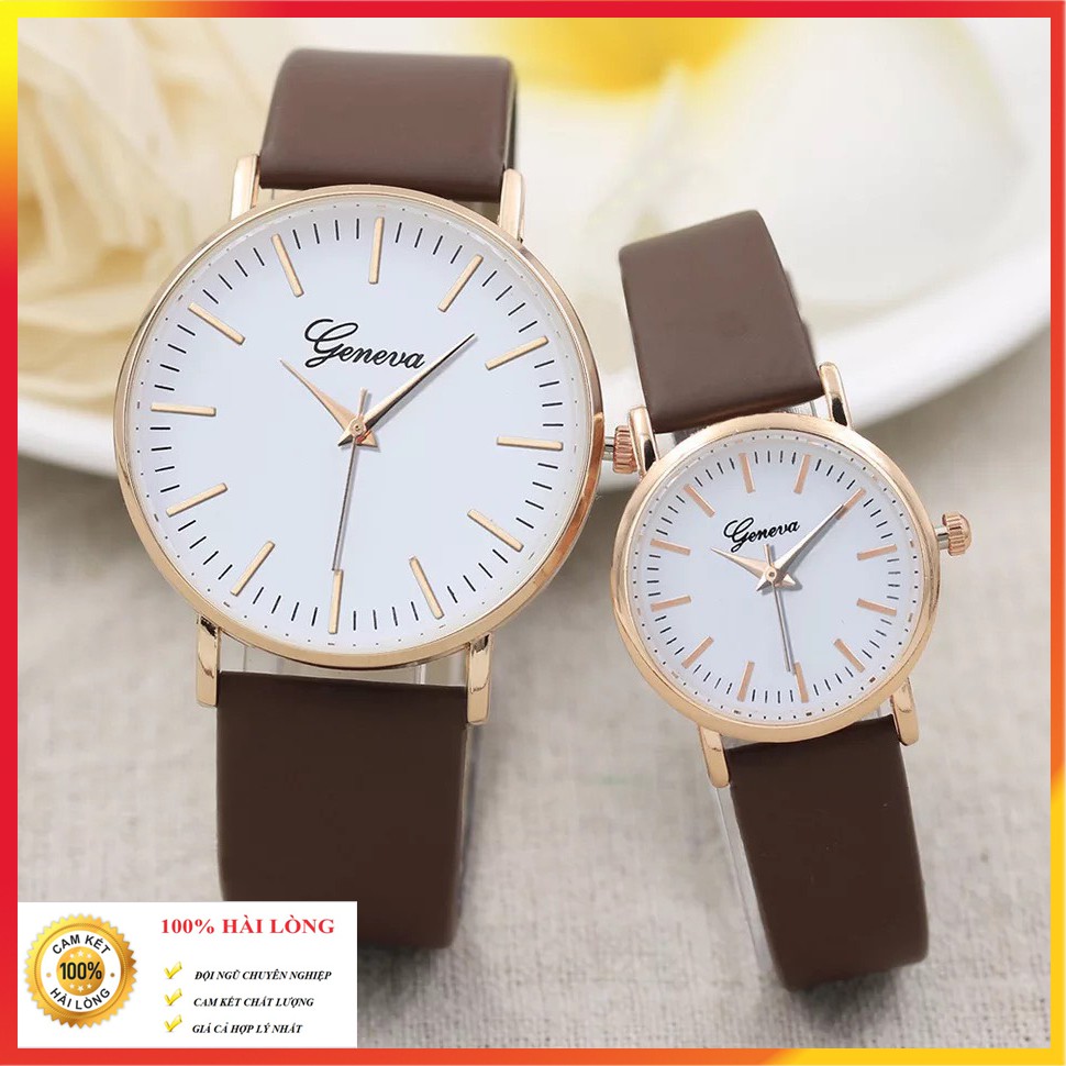 Đồng Hồ Cặp Đôi Nam Nữ Geneva Thời Trang Dây Da Đẹp | BigBuy360 - bigbuy360.vn