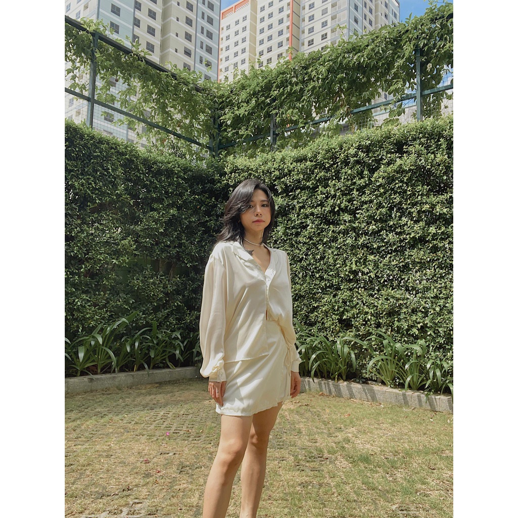 Chân váy lụa cột dây bên hông - CV24