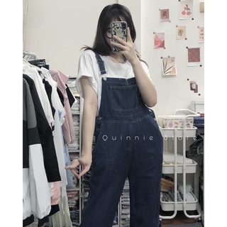 [ORDER] Quần Jeans Yếm Jeans ống rộng Hàn Quốc Basic