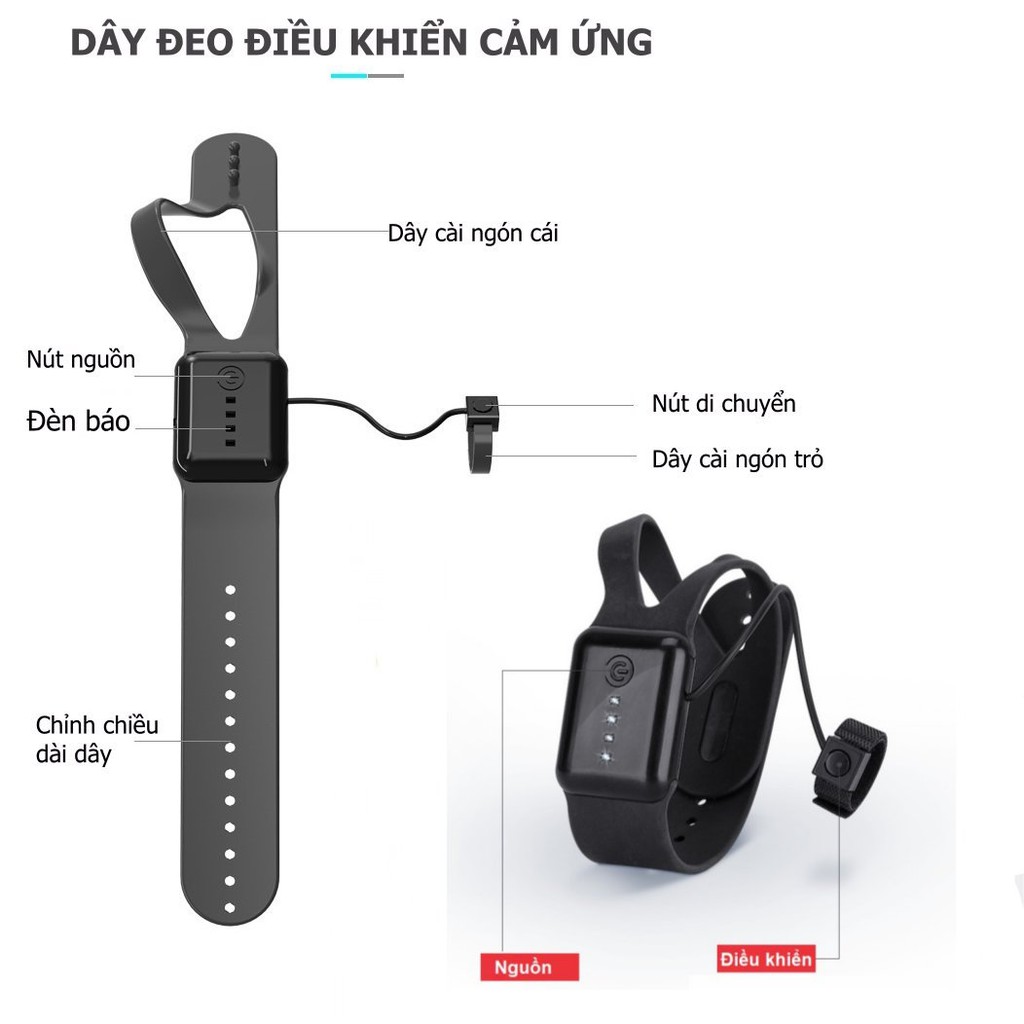 Máy bay cảm ứng 4 cánh điều khiển từ xa bằng đồng hồ đeo tay Racker | Firely Drone