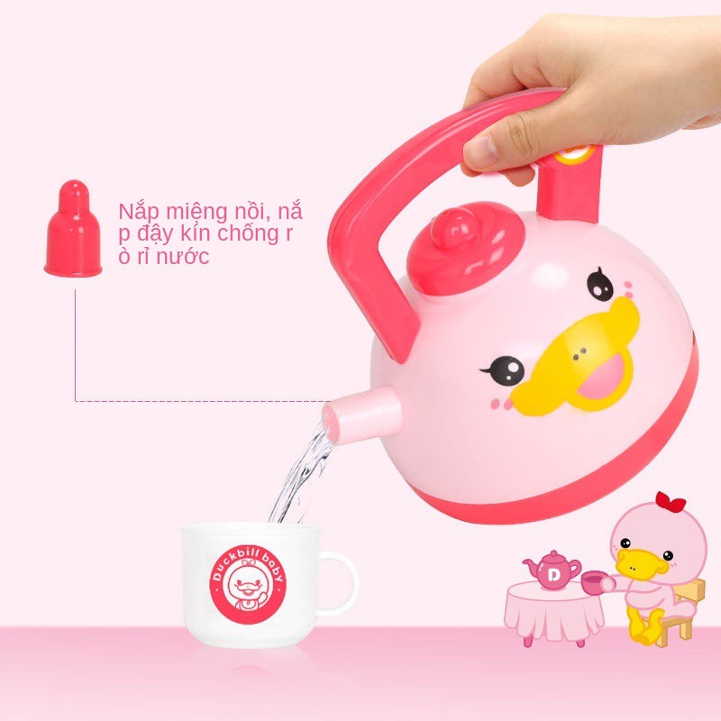 Zhen Chao Platypus Baby Tableware Set Đồ chơi nhà bếp Bé gái Nấu ăn Mô phỏng dùng