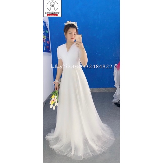 ĐẦM MAXI MẶC CƯỚI LƯỚI KIM TUYẾN MS1023y full size S/M/L/XL (ẢNH VÀ VIDEO DO CHỦ SHOP TỰ QUAY1000%)