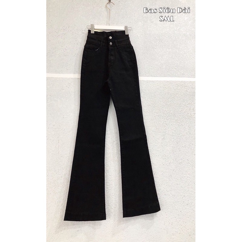 QUẦN JEANS LOE ĐEN DÁNG DÀI LƯNGCAO- Hình thật- Đẹp xuất sắc | BigBuy360 - bigbuy360.vn
