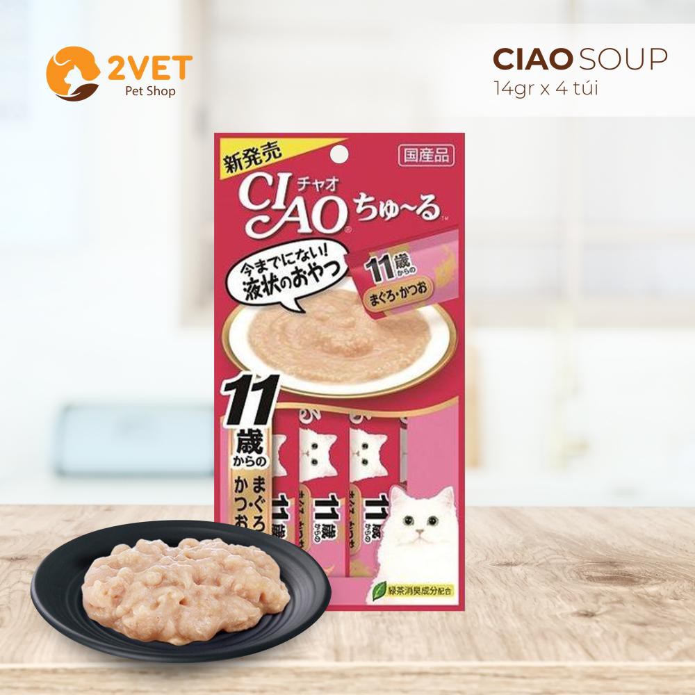 Ciao Soup - Soup Ăn Dành Cho Mèo Yêu - Gói 14gx4 - Nhiều Dinh Dưỡng - Giá Tốt Nhất Thị Trường