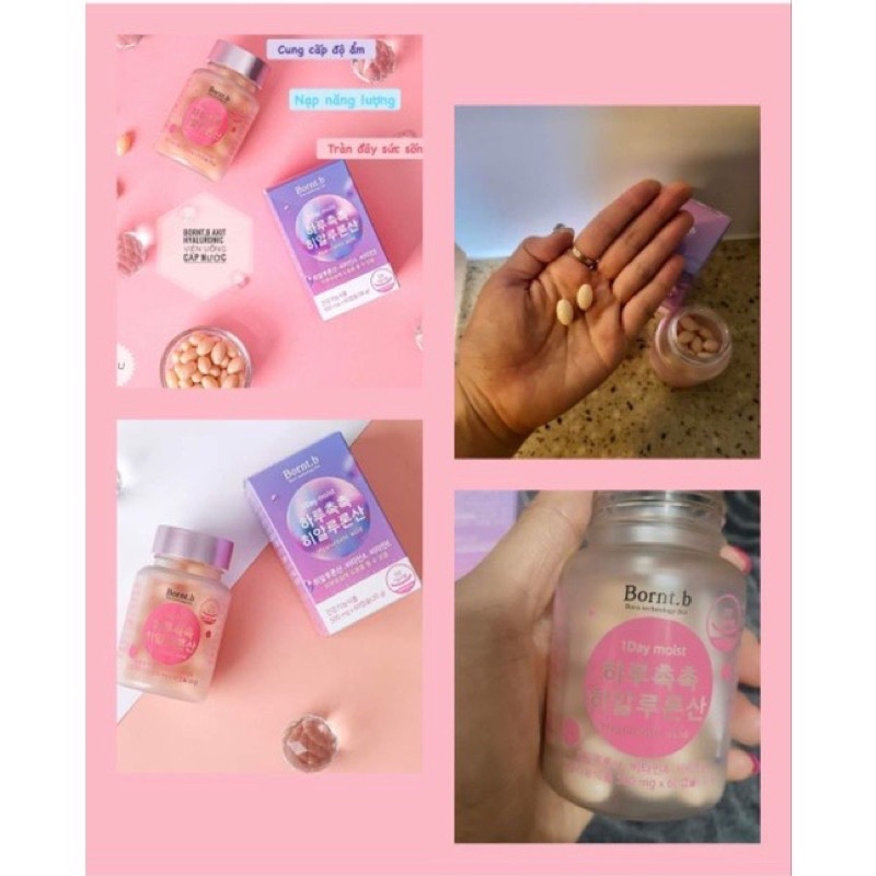 Viên cấp nước lợi khuẩn sanvs da Bornt.B hộp 60v