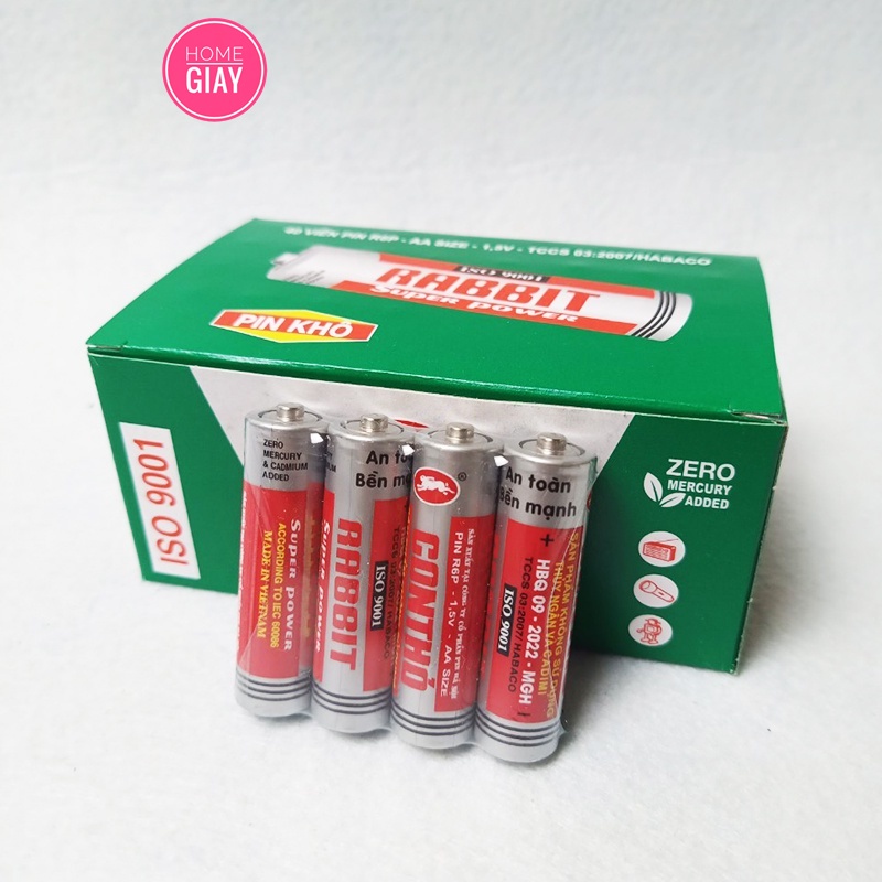 Pin con thỏ AA thế hệ mới R03P home giay