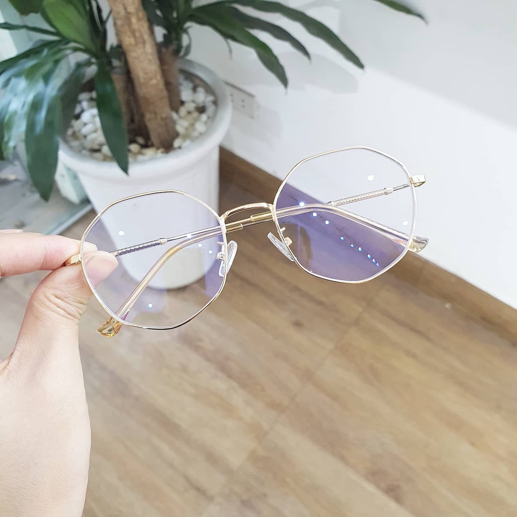 Gọng kính cận kim loại LANI đa giác chắc chắn dễ đeo 2979