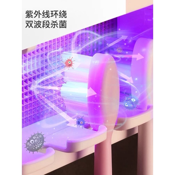 Kệ Cắm Bàn Chải Khử Khuẩn Tia UV ECOCO Công Nghệ Cao, Kệ Treo Tường Cắm Bàn Chải Nhà Tắm