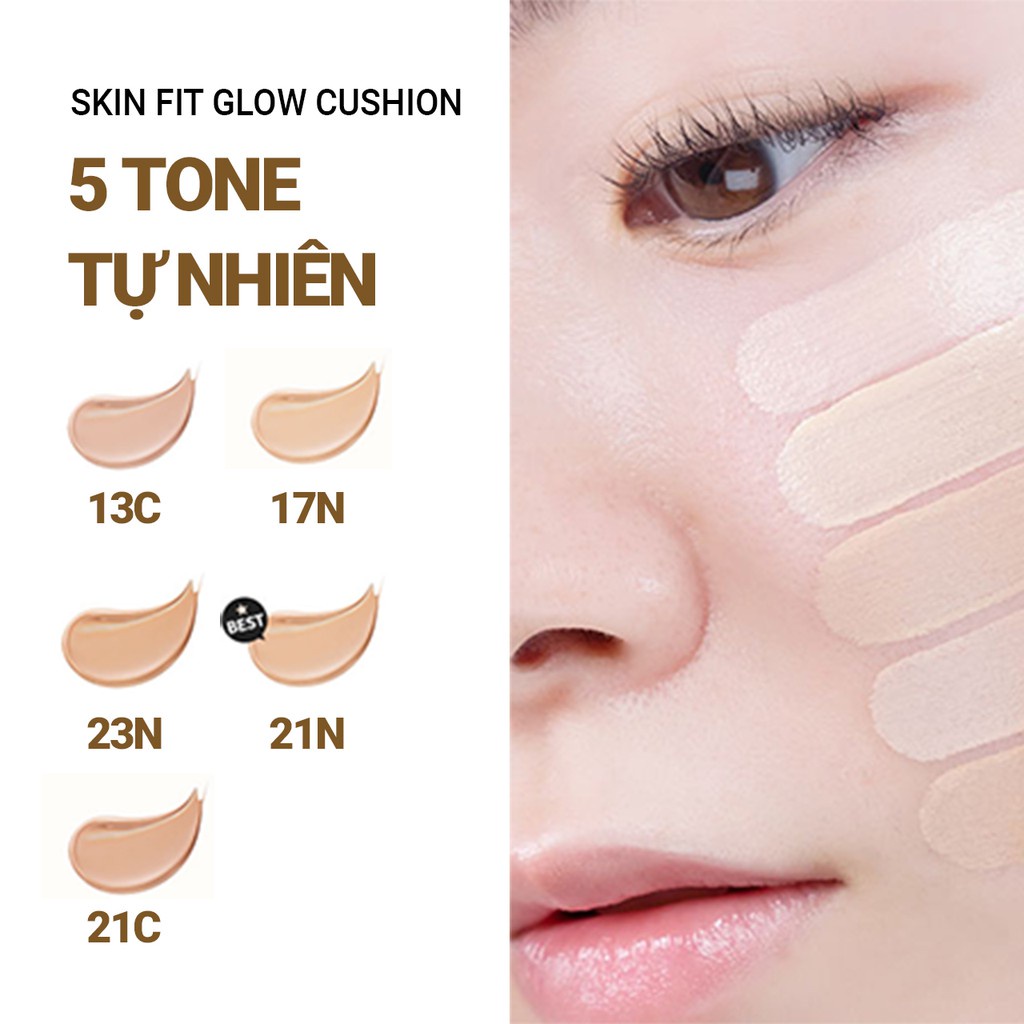 [Mã COSIF03 giảm 10% đơn 400K] Lõi phấn nước trang điểm căng bóng innisfree Skin Fit Glow Cushion Refill