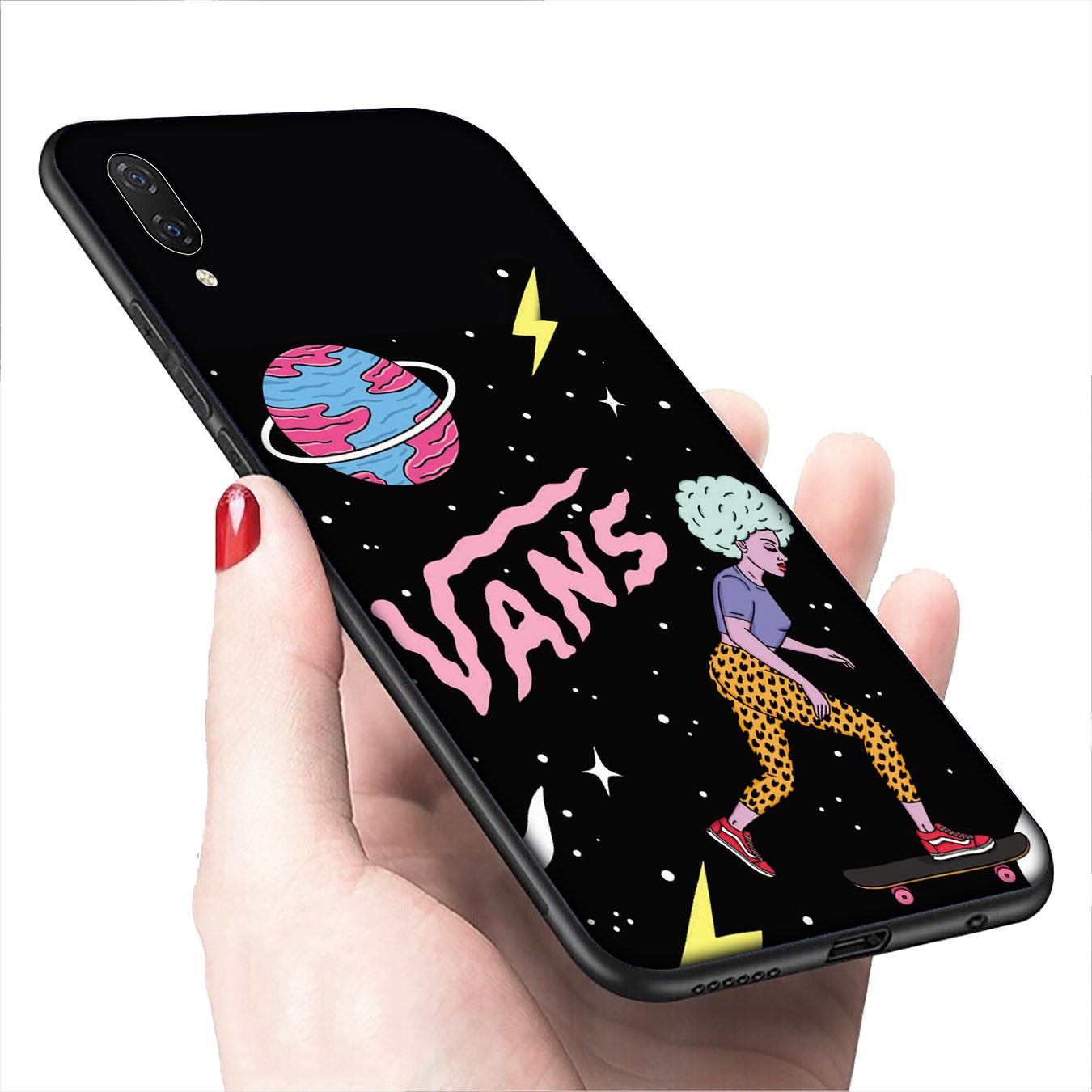 Soft Silicone iPhone 11 Pro XR X XS Max 7 8 6 6s Plus + Cover Vans Art Cartoon Phone Case