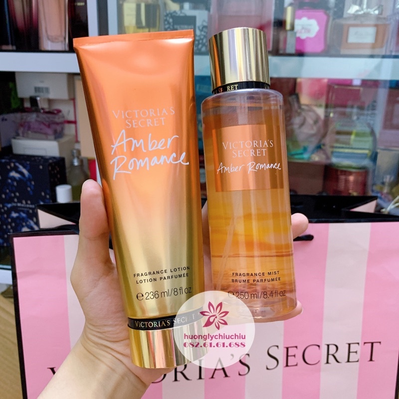 Xịt thơm body Amber Romance Victoria’s secret (body mist - dưỡng body)