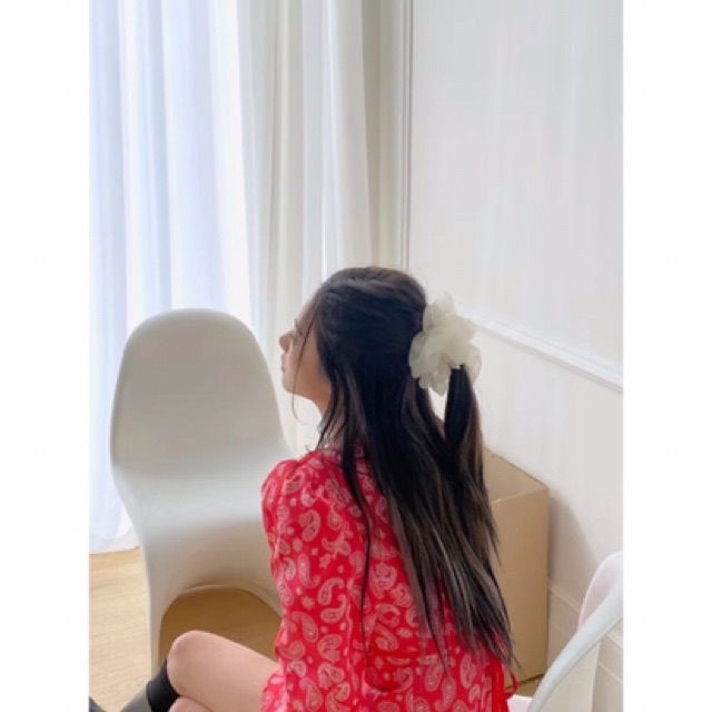 Dây Buộc Tóc Scrunchies Trơn Siêu Xinh Hàn Quốc
