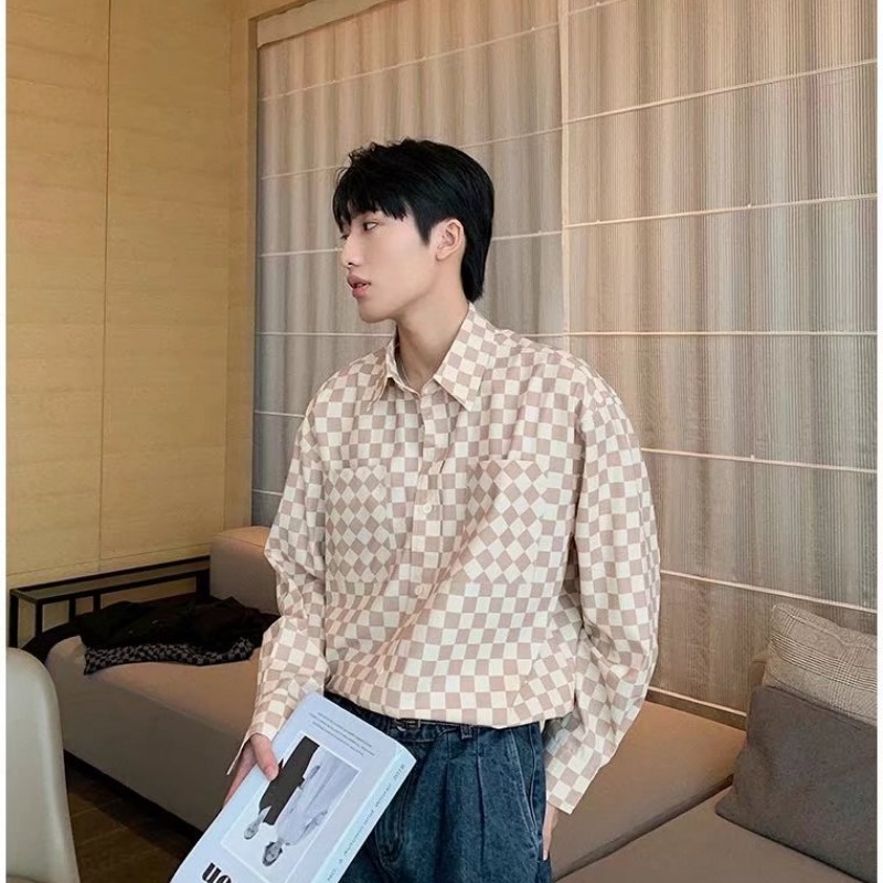 ✦AFFLIGA✦ Áo Khoác Sơ Mi Caro Đa Năng Có Túi Thời Trang Hàn Quốc Cho Nam