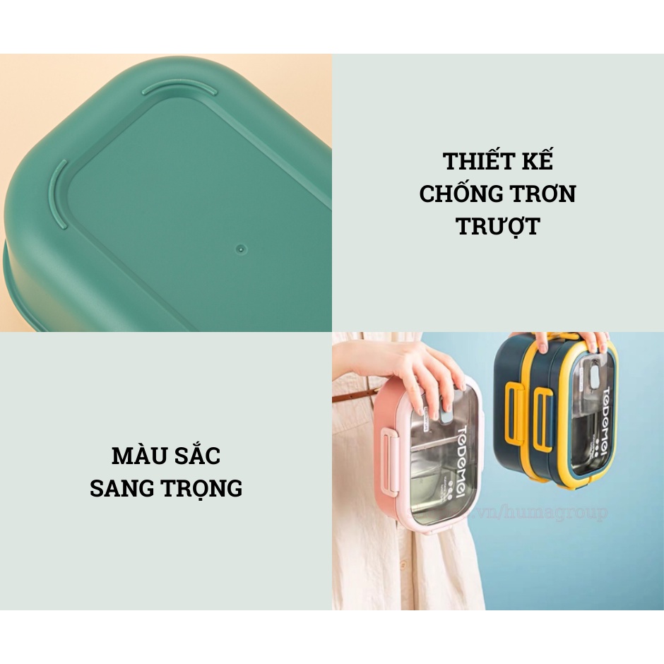 Hộp Đựng Cơm Giữ Nhiệt Inox 2 Tầng – Hộp Đựng Cơm Văn Phòng TEDEMEI
