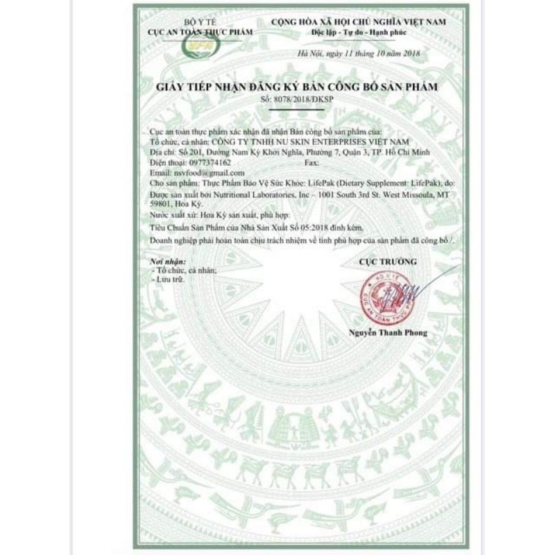 Lifepak Nuskin viên uống dinh dưỡng chống lão hóa
