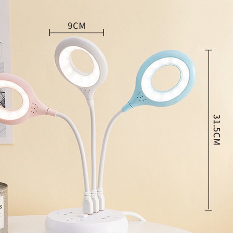 Đèn LED để bàn mini cổ ngỗng linh hoạt/ sạc USB tiết kiệm năng lượng