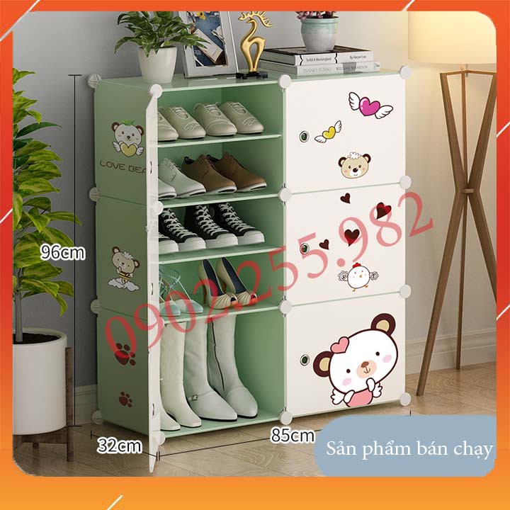 [RẺ NHẤT SHOPEE] TỦ NHỰA LẮP GHÉP ĐỂ GIÀY 12 Ô ( Chia ô)  MẪU CỎ 4 LÁ MAY MẮN  ĐƯỢC NHIỀU LƯỢT MUA NHẤT