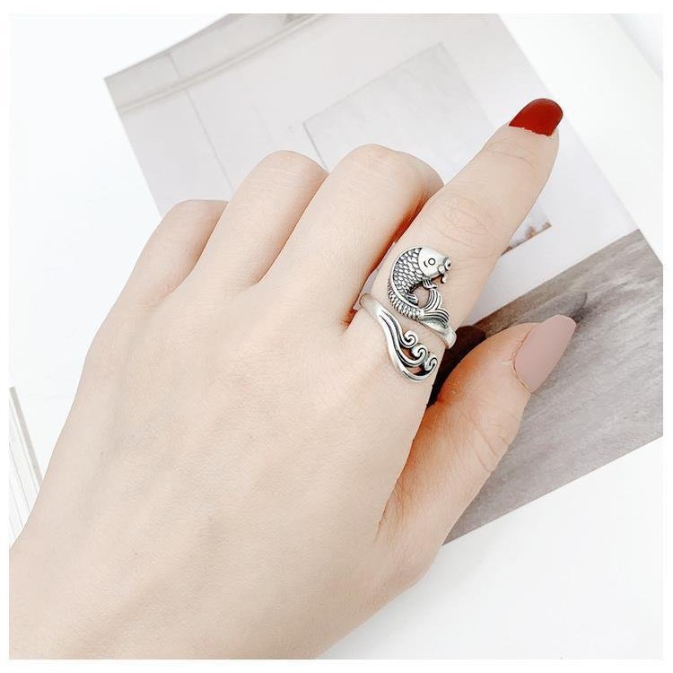 Nhẫn NGƯ THƯỢNG THỦY nhẫn đeo tay nam nữ phong cách cổ trang quà tặng xinh xắn