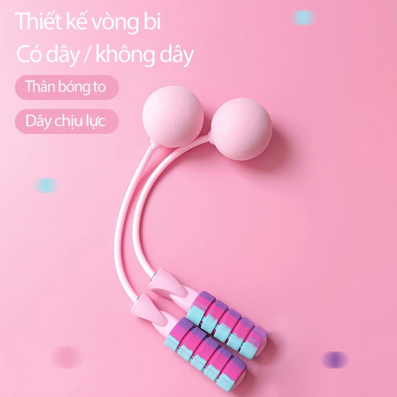 Dây nhảy thể lực đàn hồi, dây nhảy không dây có điều chỉnh, hỗ trợ luyện tập thể dục, thể thao tiện lợi tại nhà