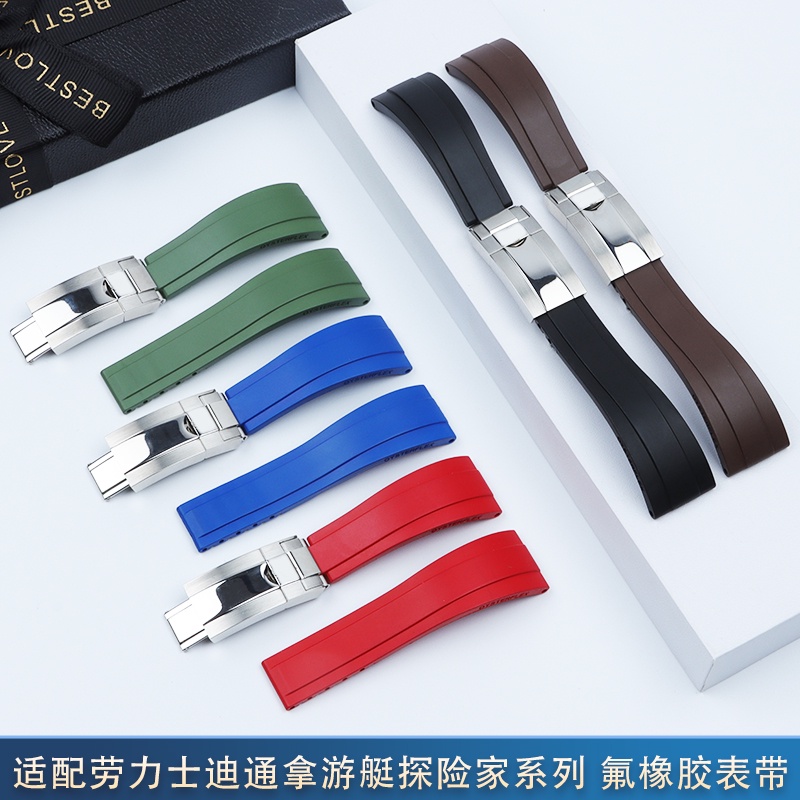 Dây Đeo Đồng Hồ Bằng Cao Su Silicone 20mm Thay Thế Cho Rolex Dây Đeo Tàu Ngầm OYSTERFLEX Daytona GMT Yacht Master