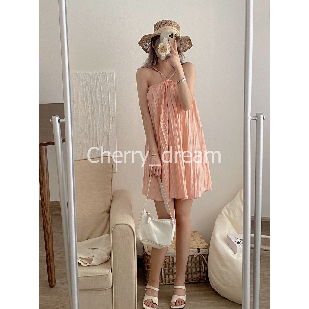 Đầm Cổ Yếm, Váy Maxi Dài Đi Biển, Đi Dự Tiệc Thiết Kế Dây Hở Lưng Cột Cổ Chất Vải Đũi Xinh Xắn | BigBuy360 - bigbuy360.vn